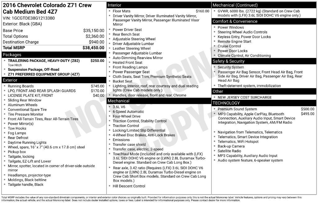 2016 Chevrolet Colorado Z71