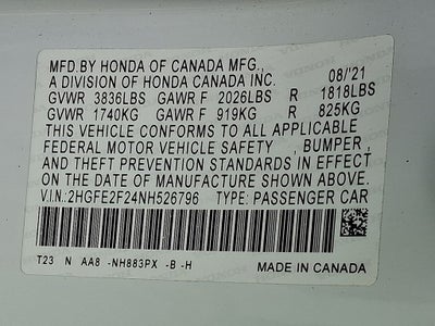 2022 Honda Civic LX
