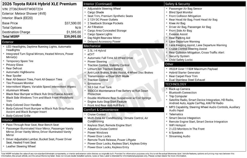 2026 Toyota RAV4 XLE Premium