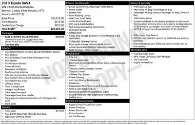 2010 Toyota RAV4 Base