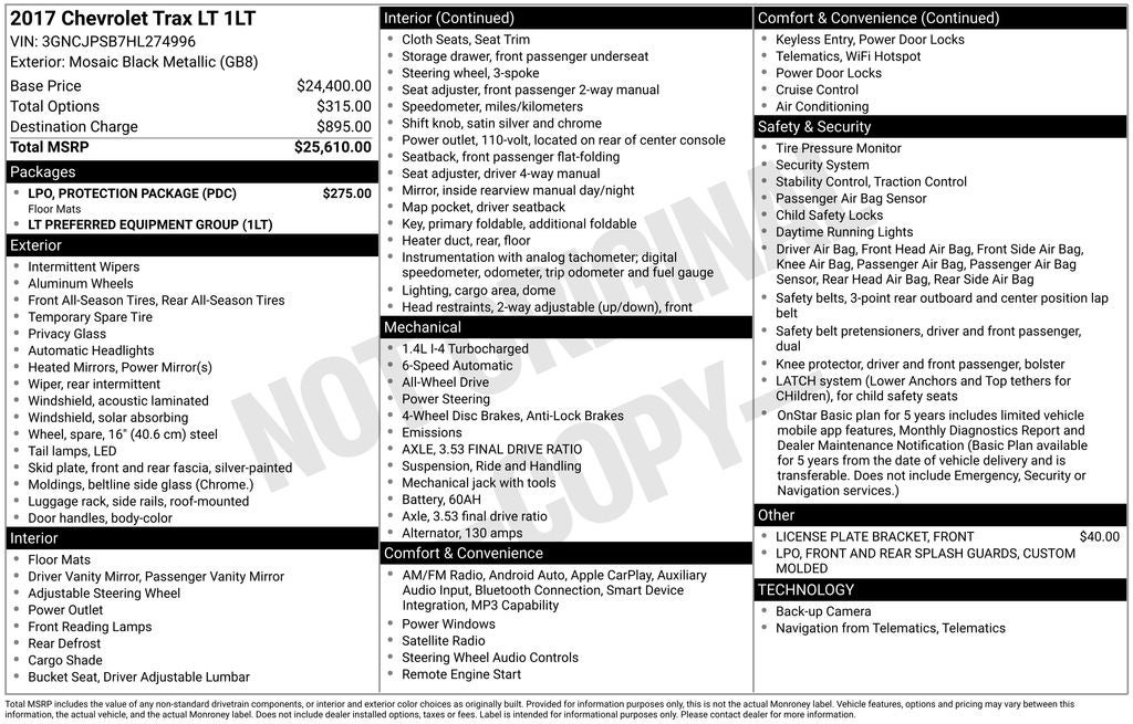 2017 Chevrolet Trax LT