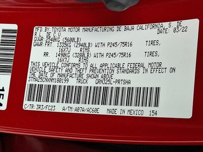 2022 Toyota TACOMA SR5 SR5 V6