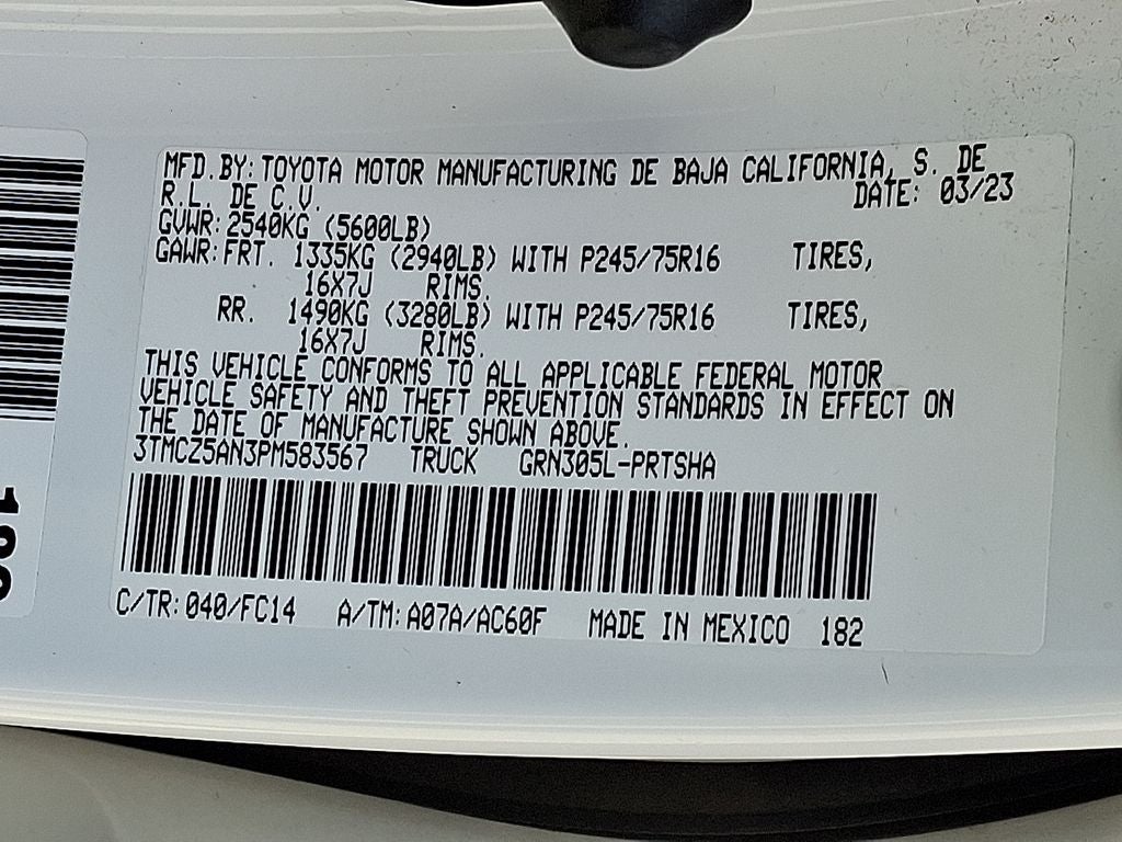 2023 Toyota TACOMA SR5 SR5 V6