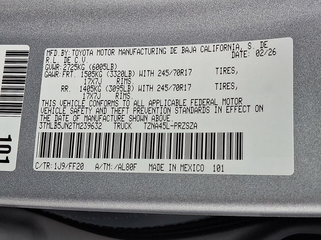 2026 Toyota Tacoma SR5