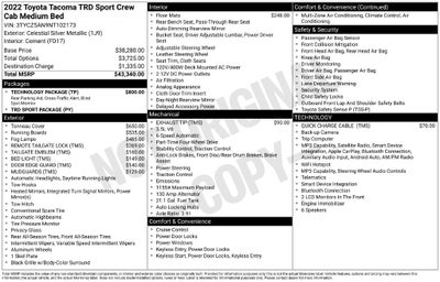 2022 Toyota Tacoma TRD Sport V6