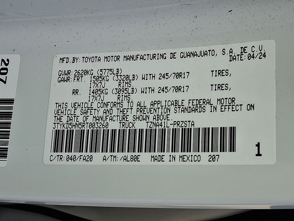 2024 Toyota Tacoma SR