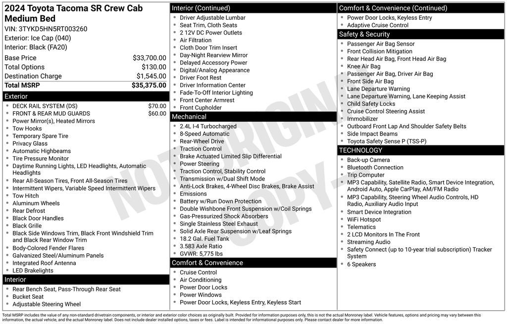 2024 Toyota Tacoma SR