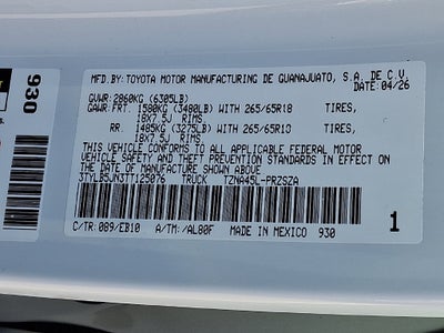 2026 Toyota Tacoma Limited