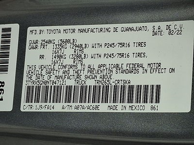 2022 Toyota Tacoma SR