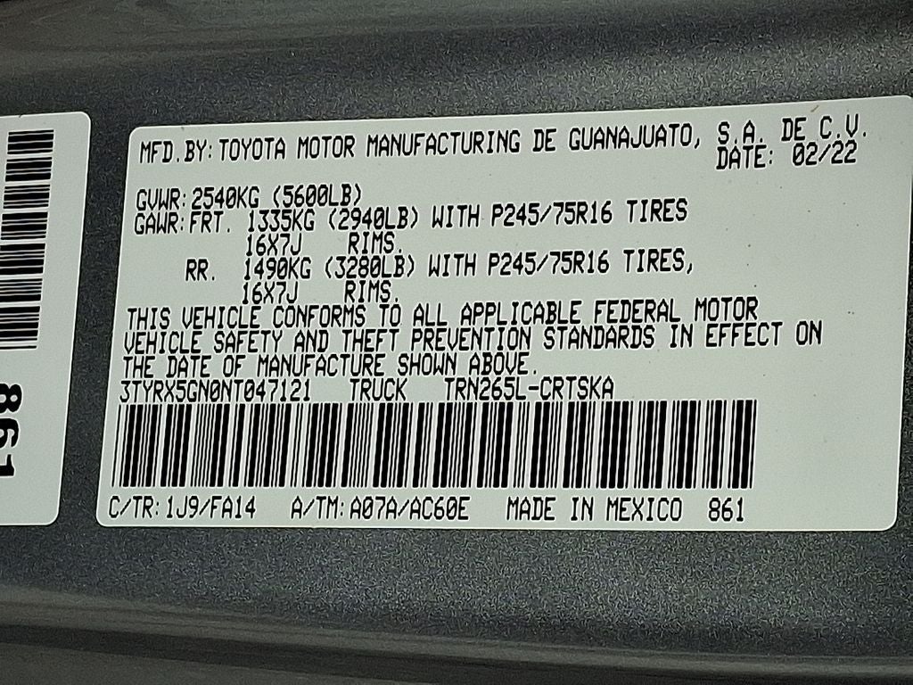 2022 Toyota Tacoma SR