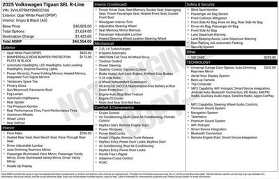 2025 Volkswagen Tiguan 2.0T SEL R-Line