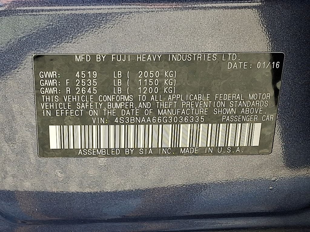 2016 Subaru Legacy 2.5i