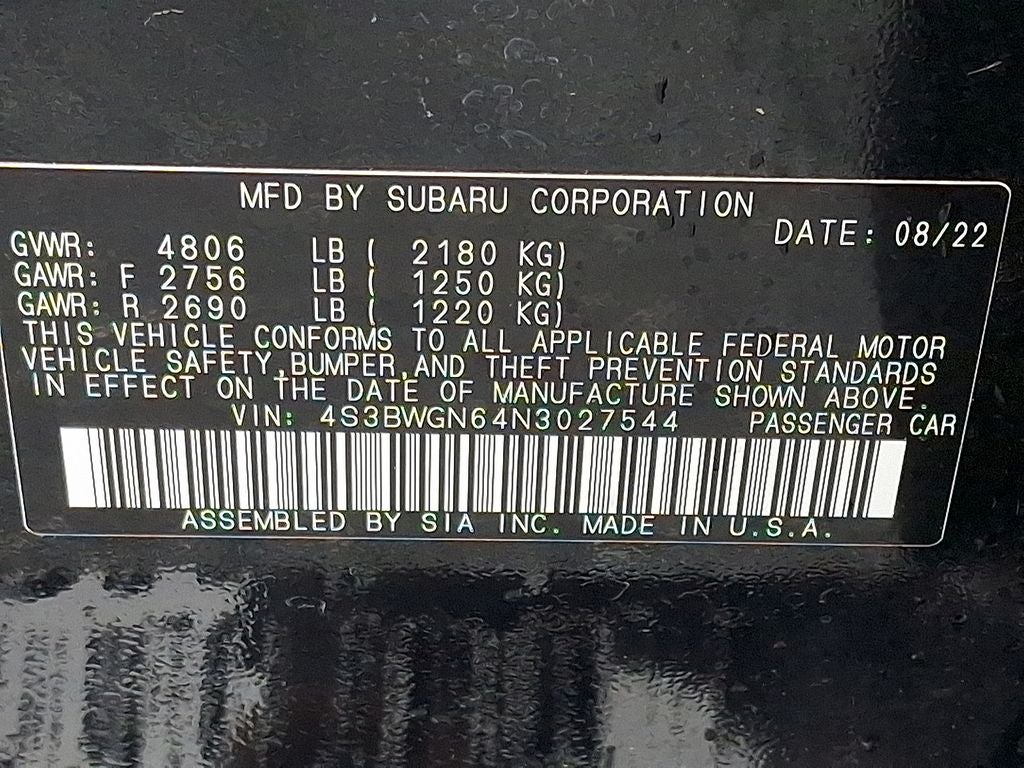 2022 Subaru Legacy Limited XT