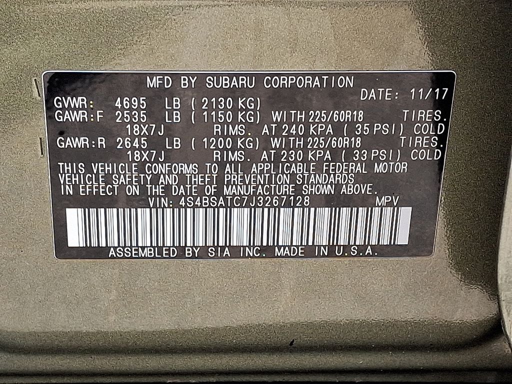 2018 Subaru Outback 2.5i Touring