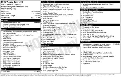 2016 Toyota Camry SE