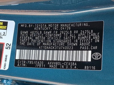 2026 Toyota Camry SE