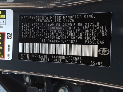 2026 Toyota Camry XLE