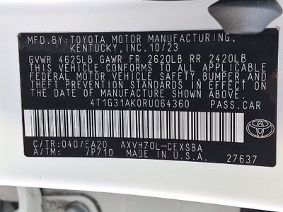 2024 Toyota Camry Hybrid SE