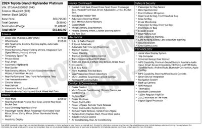 2024 Toyota Grand Highlander Platinum