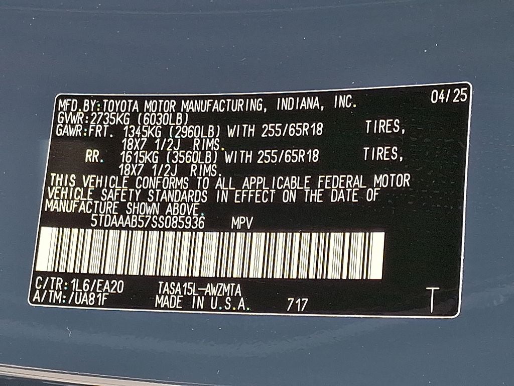 2025 Toyota GRAND HIGHLANDER XLE