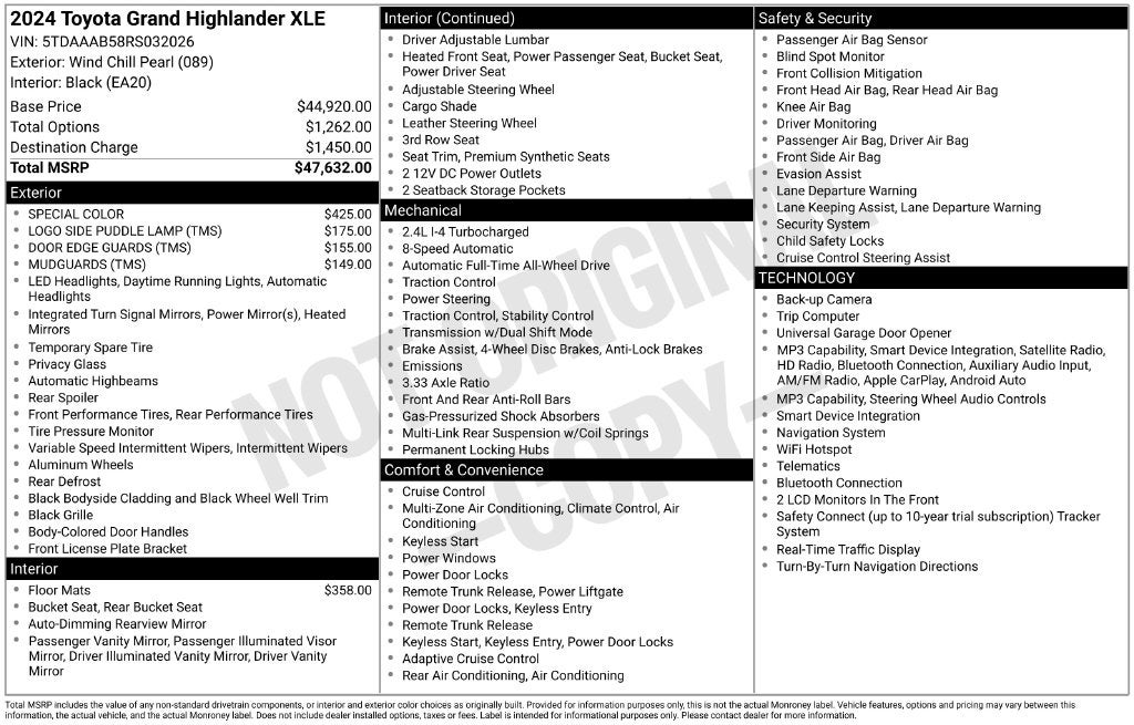 2024 Toyota Grand Highlander XLE