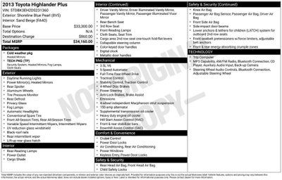 2013 Toyota Highlander Base Plus V6