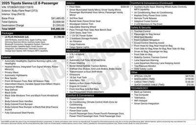 2025 Toyota Sienna LE 8 Passenger