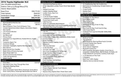 2016 Toyota Highlander XLE V6
