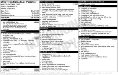 2025 Toyota Sienna XLE 7 Passenger