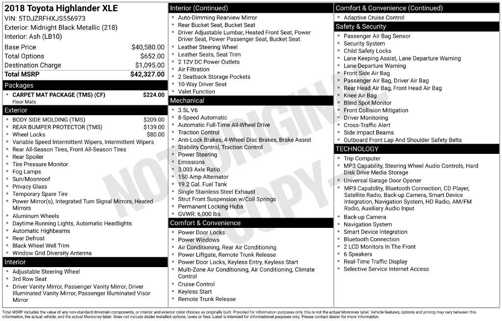 2018 Toyota Highlander XLE