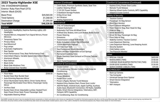 2023 Toyota Highlander XSE