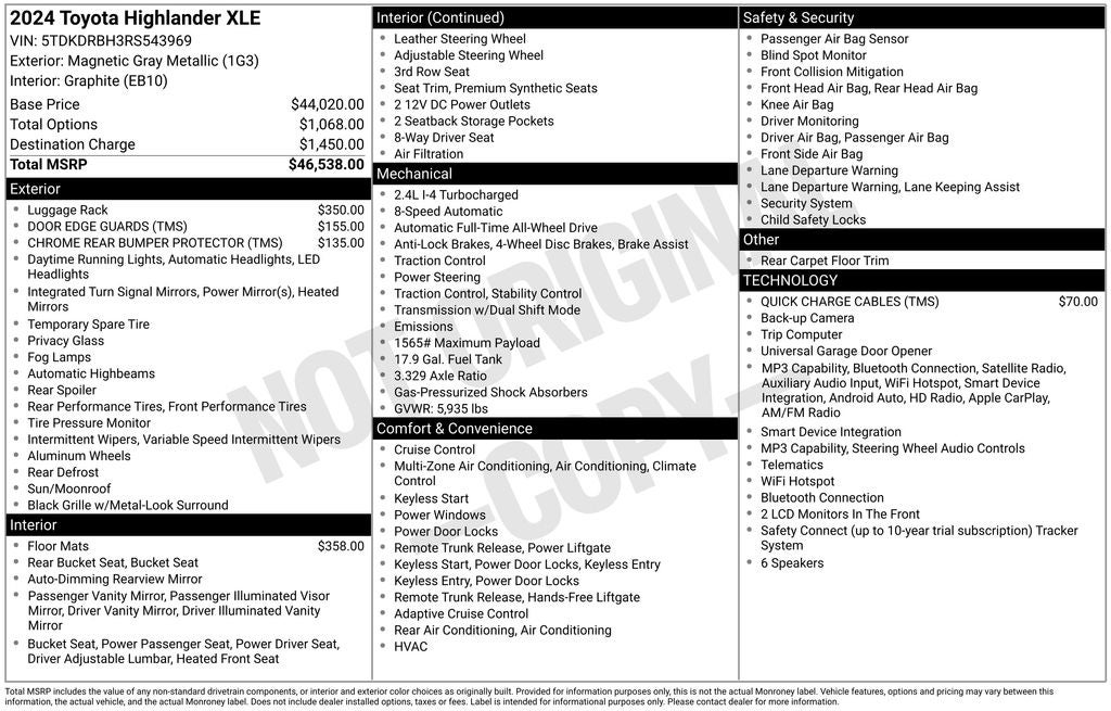 2024 Toyota Highlander XLE