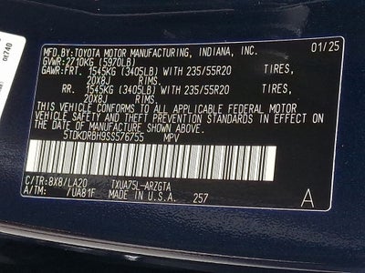 2025 Toyota Highlander Platinum