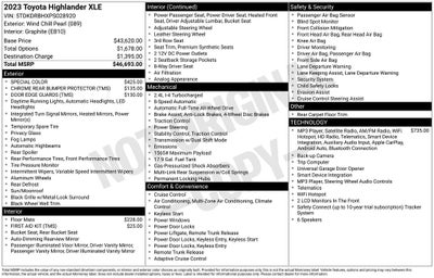 2023 Toyota Highlander XLE
