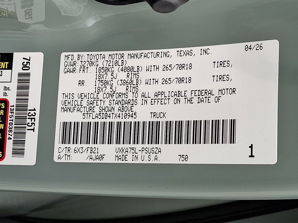 2026 Toyota Tundra SR5