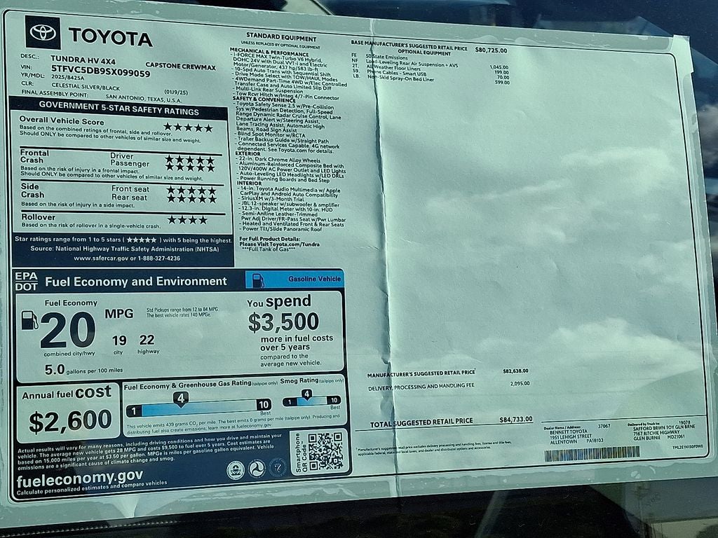 2025 Toyota Tundra Hybrid Capstone