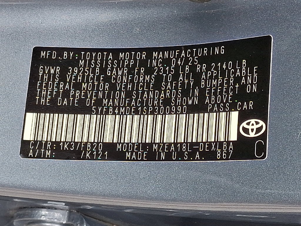 2025 Toyota Corolla LE