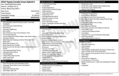 2024 Toyota Corolla Cross Hybrid Hybrid S