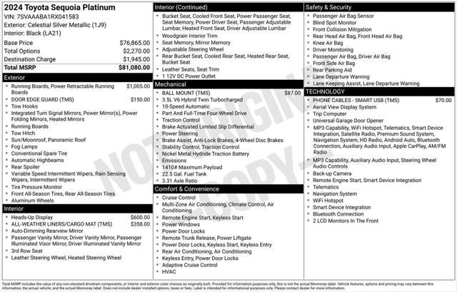 2024 Toyota Sequoia Platinum