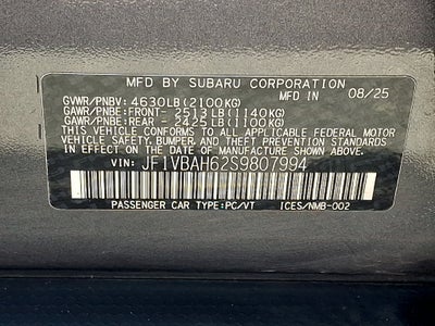 2025 Subaru WRX Premium
