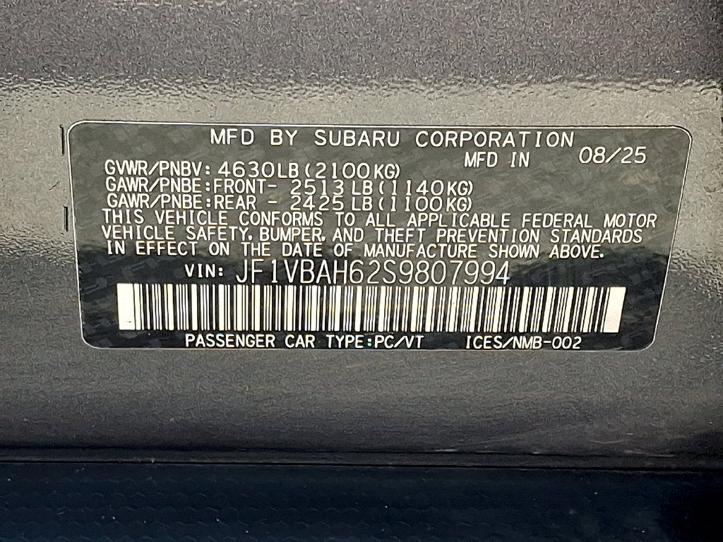 2025 Subaru WRX Premium