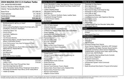 2024 Mazda Mazda CX-5 2.5 Carbon Turbo