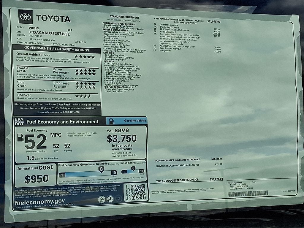 2026 Toyota Prius XLE