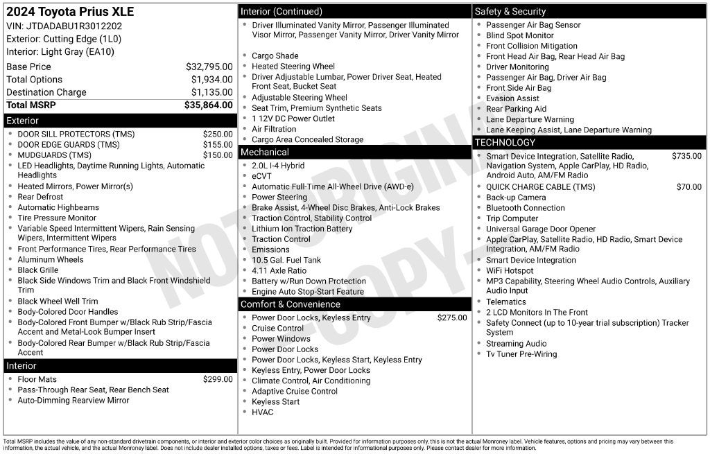 2024 Toyota Prius XLE