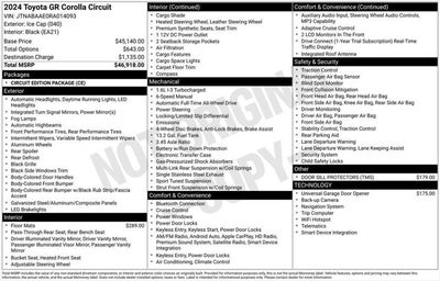 2024 Toyota GR COROLLA Circuit Edition